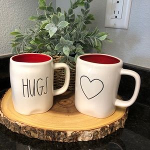 Rae Dunn HUGS and Black Heart Mug
